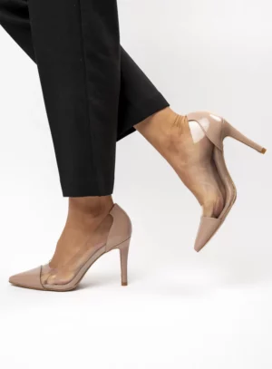 Damskie Szpilki ARIANA NUDE – Transparentna Elegancja i Subtelny Urok