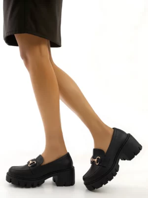 Damskie Loafersy CHUNKY ELEGANCE BLACK
