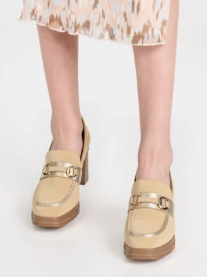 Damskie Loafersy ROYCE KHAKI – Nowoczesna Klasyka z Nutą Stylu