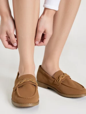Damskie Loafersy ROCHE CAMEL