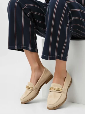 Damskie Loafersy ROCHE BEIGE
