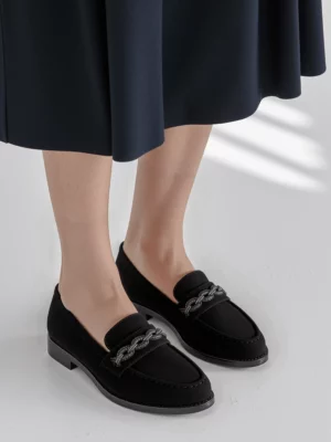 Damskie Loafersy ROCHE BLACK – Ponadczasowa Czerń i Komfortowa Klasyka