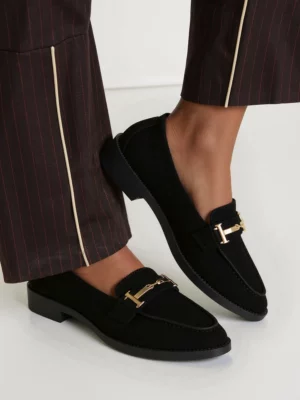 Damskie Loafersy EVANA BLACK – Klasyczna Czerń z Eleganckim Akcentem