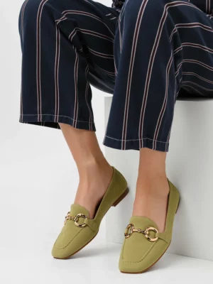 Damskie Loafersy MILO GREEN – Stylowa Świeżość i Subtelna Elegancja
