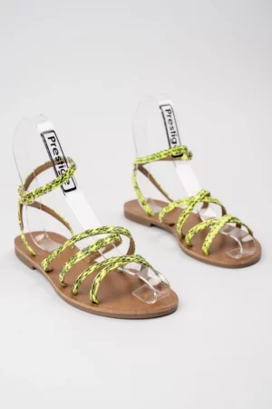 Damskie Sandały ZAYA YELLOW – Letnia Lekkość i Wężowy Akcent