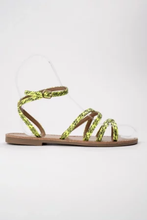 Damskie Sandały ZAYA YELLOW – Letnia Lekkość i Wężowy Akcent