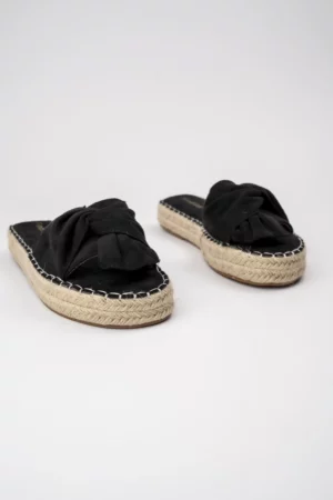 Damskie Klapki SOFT BOW BLACK