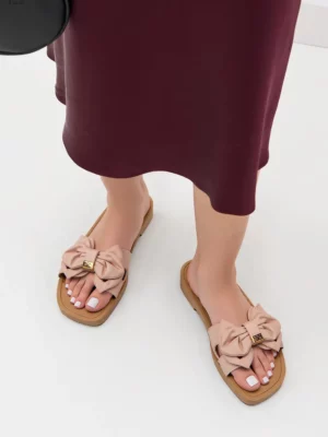 Klapki LUXY BOW PINK