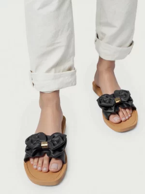Klapki LUXY BOW BLACK