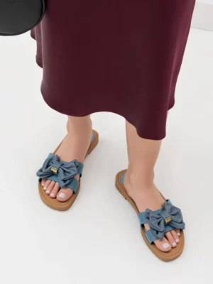 Klapki LUXY BOW BLUE