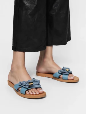 Klapki LUXY BOW BLUE