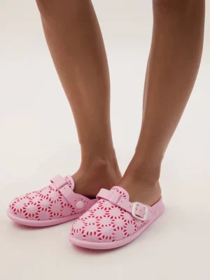 Damskie Klapki FLOWER BUCKLE PINK Damskie Klapki FLOWER BUCKLE PINK
