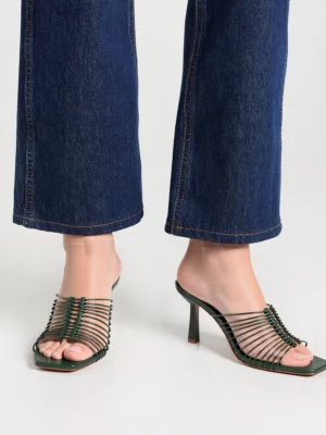 Klapki Eleganza zielony