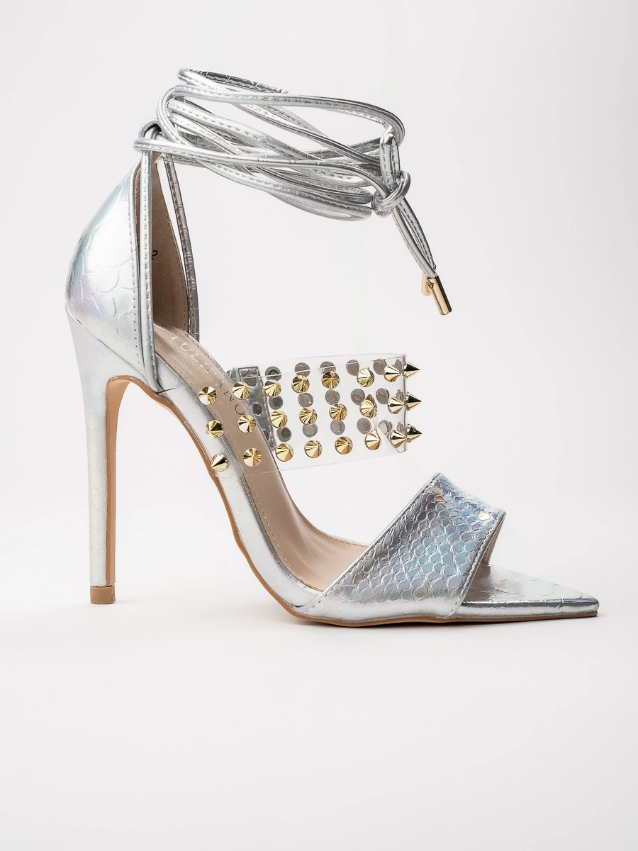 Damskie Szpilki Spikes SILVER