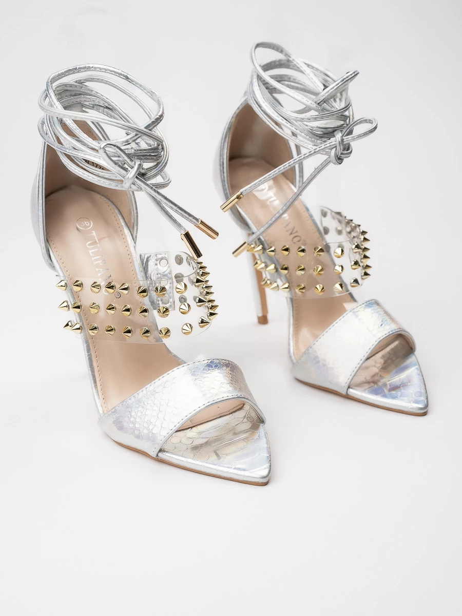 Damskie Szpilki Spikes SILVER