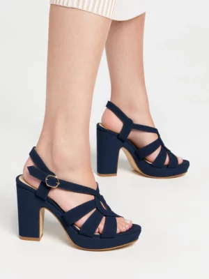 Sandały Eleganza De Luca Granatowe