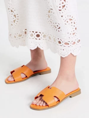 Damskie Klapki Orange