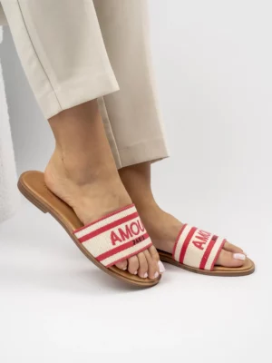 Damskie Klapki AMOUR FUSHIA