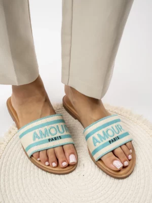 Damskie Klapki AMOUR BLUE