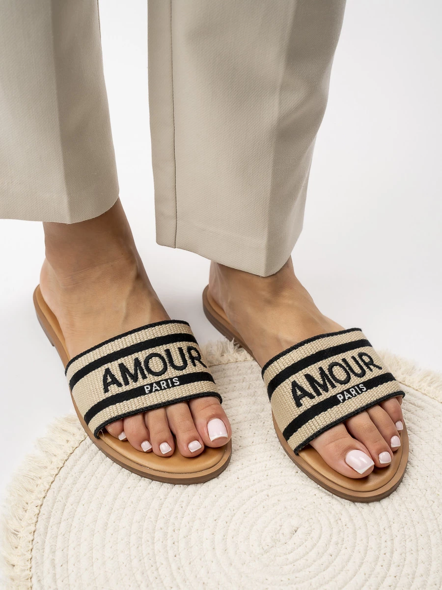 Damskie Klapki AMOUR BLACK