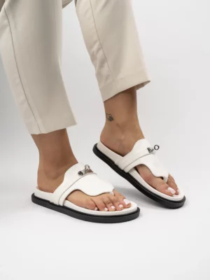 Damskie Klapki ALMA WHITE