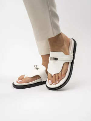 Damskie Klapki ALMA WHITE