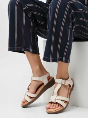 Damskie Sandały MILENA BEIGE Damskie Sandały MILENA BEIGE