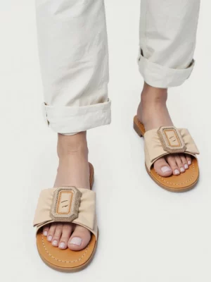 Damskie Klapki LIVIA BEIGE