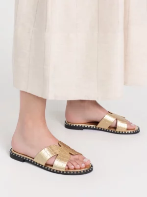 Damskie Klapki LIORA GOLD