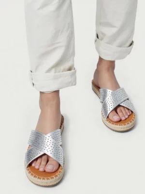 Damskie Klapki MIRA SILVER