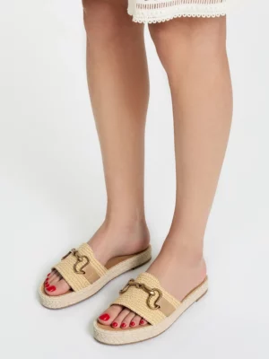 Nina Platform Sandals Beige