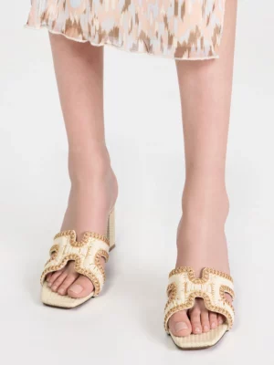 Damskie Klapki na Obcasie LUMINA BEIGE