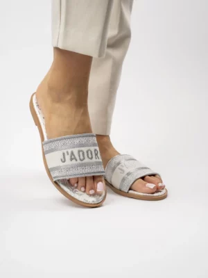 Damskie Klapki J'ADORE Silver