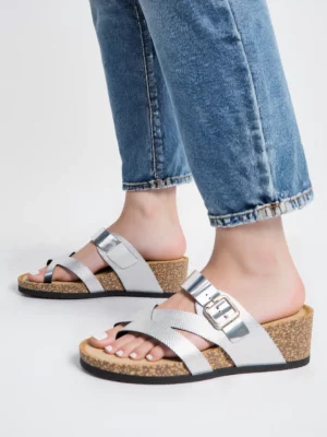 Damskie Klapki Arista SILVER