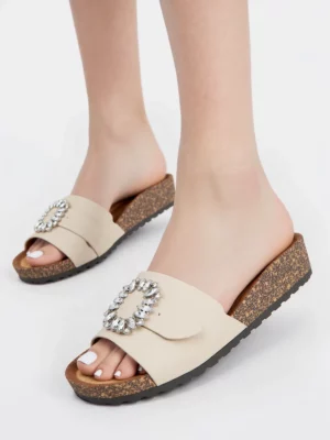 Damskie Klapki Selene Beige