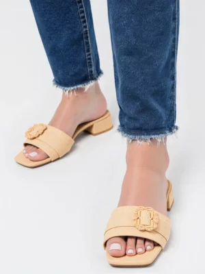 Klapki Eleganca Khaki