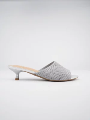 Eleganckie Klapki Miejskie Srebrne