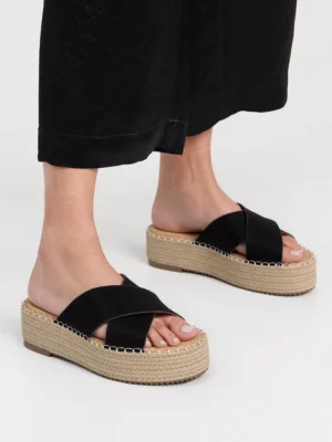 Klapki na Platformie SAFARI Black