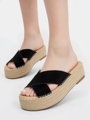 Klapki na Platformie SAFARI Black