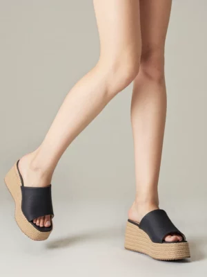 Damskie Klapki Elle BLACK