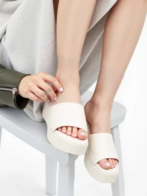 Klapki Luksusowe Minimal Offwhite