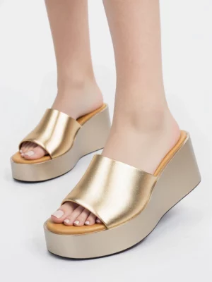 Damskie Klapki Esprita Gold