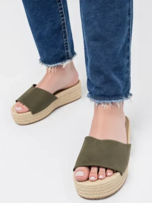 Klapki na platformie ESTILO Green