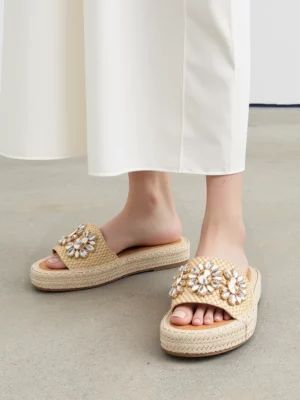 Damskie Klapki DIVAGLAM GOLD