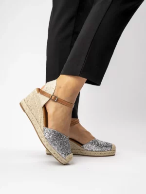 Espadryle Gwiezdne Silver