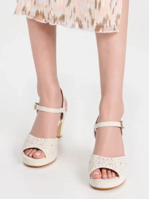 Damskie Sandały na Obcasie NIGHT ELEGANCE BEIGE