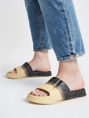 Damskie Klapki ESTRELLA BLACK-BEIGE