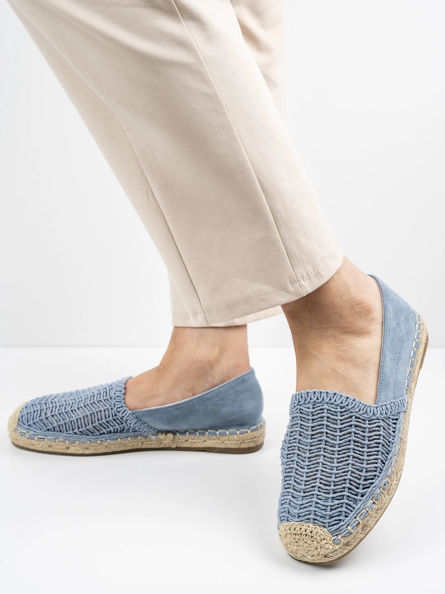 Modne espadryle damskie w kolorze Jeans
