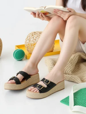 Klapki Eleganzia Czarne