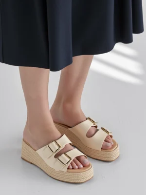 Klapki Eleganzia Beżowa